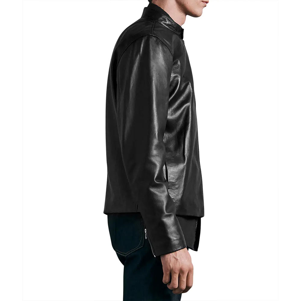 Archive Cafe Racer Leather Jacket - Image 5