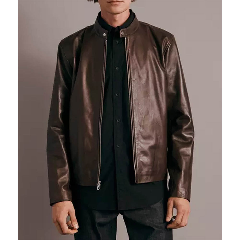 Archive Cafe Racer Leather Jacket - Image 4