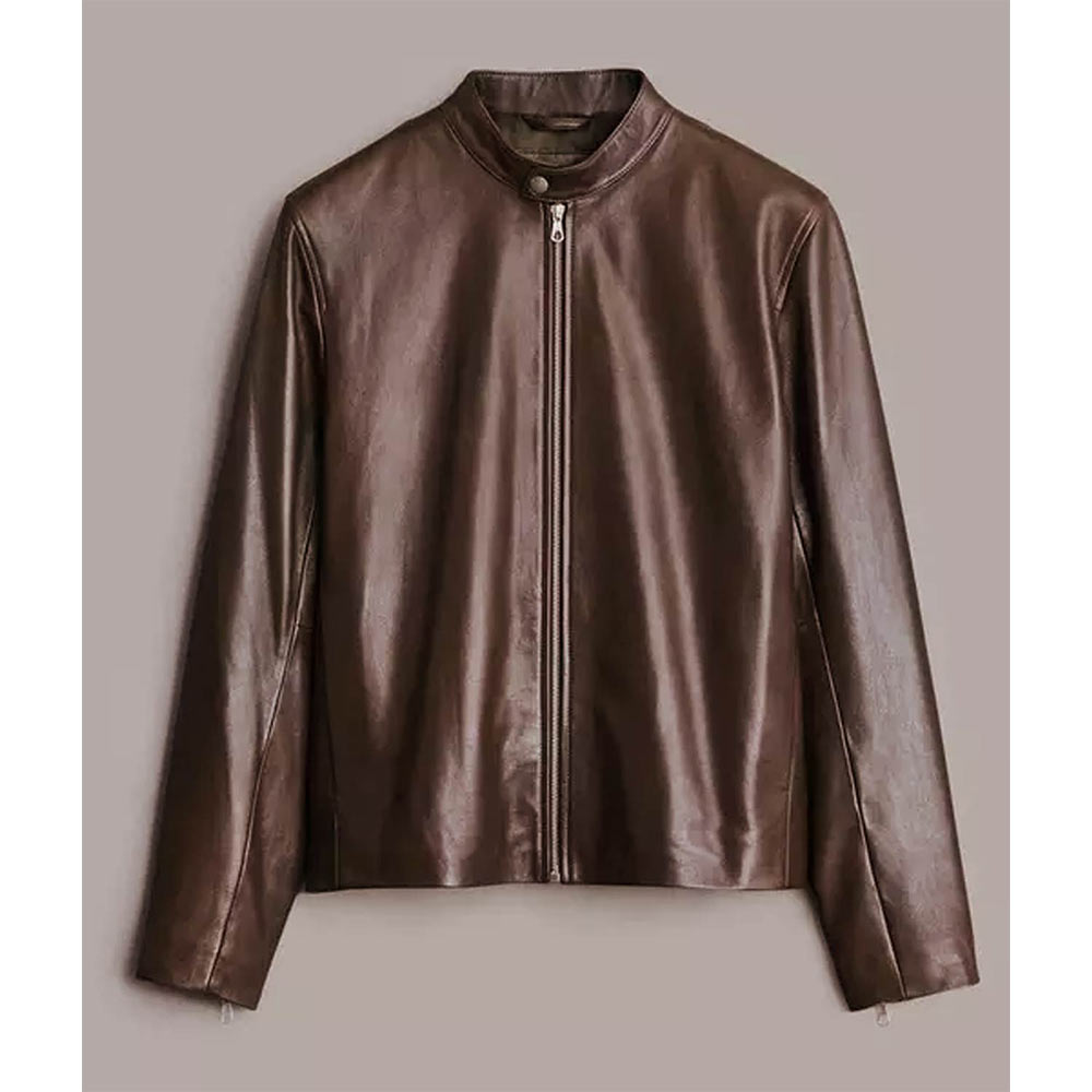 Archive Cafe Racer Leather Jacket - Image 2