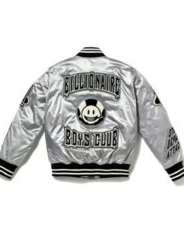 Billionaire Boys Club EVA BBC Satin Silver Jacket