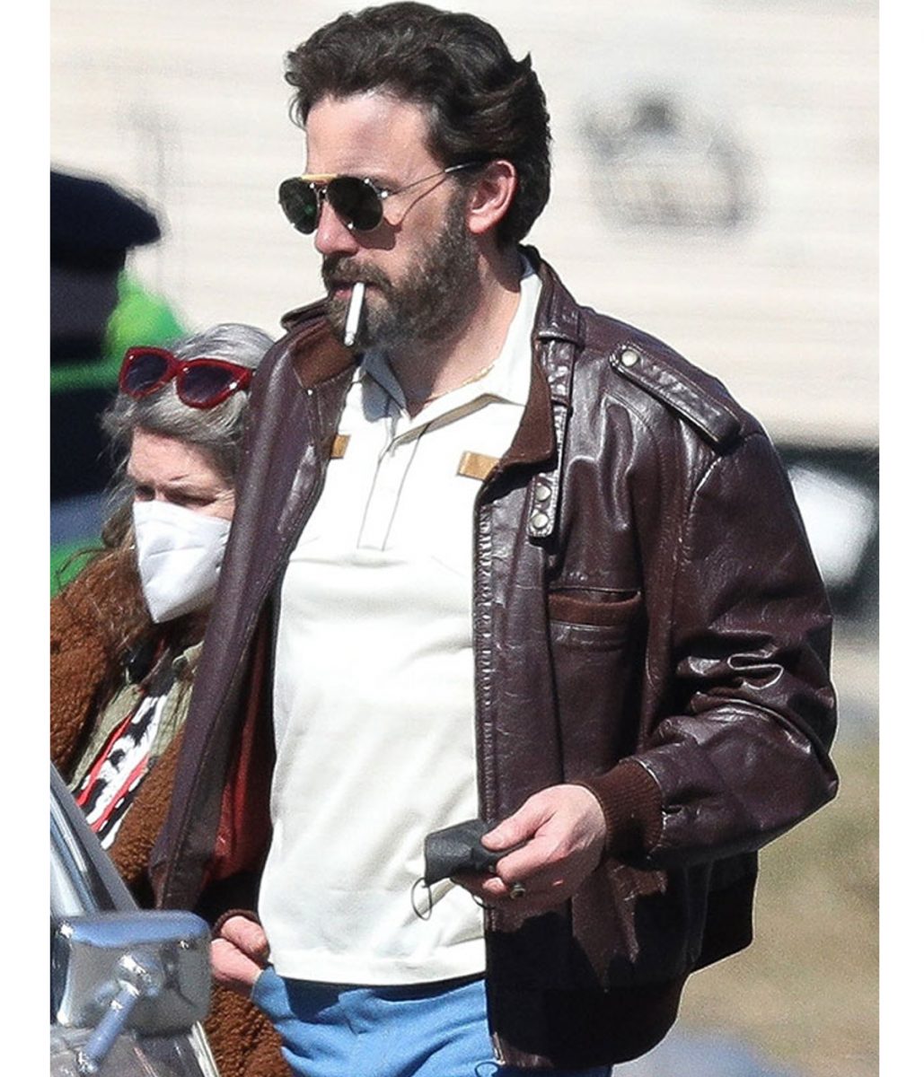 The Tender Bar Ben Affleck Bomber Leather Jacket