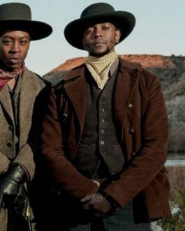 The Harder They Fall Edi Gathegi Brown Suede Peacoat