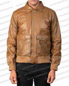 Wolves of War Jackson Bews Brown Leather Jacket