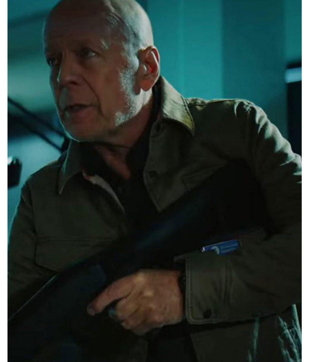 Bruce Willis Wire Room Green Jacket - Image 4