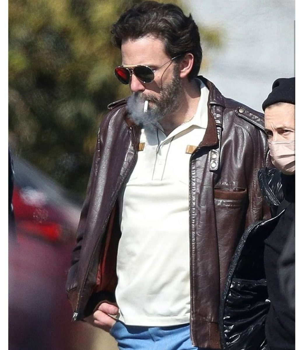 The Tender Bar Ben Affleck Bomber Leather Jacket - Image 3