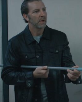 Max Bishop Chris Charais Black Leather Shirt