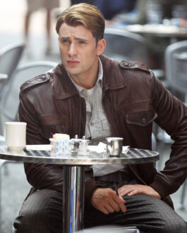 Chris Evans Captain America Avengers Brown Jacket