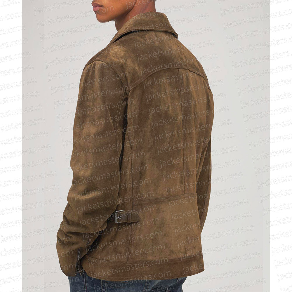Ghosted Chris Evans Brown Suede Leather Jacket - Image 5