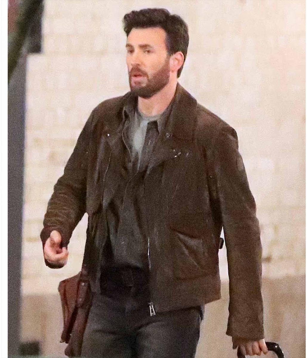 Ghosted Chris Evans Brown Suede Leather Jacket - Image 8