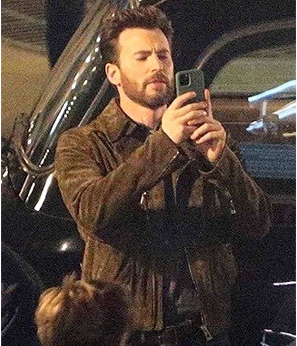Ghosted Chris Evans Brown Suede Leather Jacket - Image 9