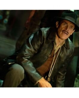 Nightmare Alley Willem Dafoe Black Leather Jacket