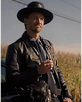 Bradley Stryker Broken Fall Black Leather Jacket