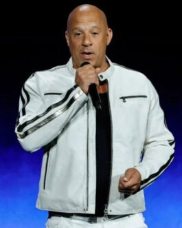 Fast X Vin Diesel White Leather Jacket