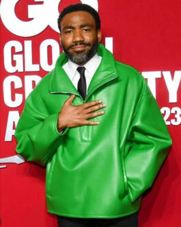 Donald Glover Global Creativity Awards Green Leather Jacket