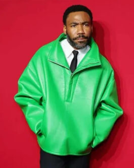 Donald Glover Global Creativity Awards Green Leather Jacket