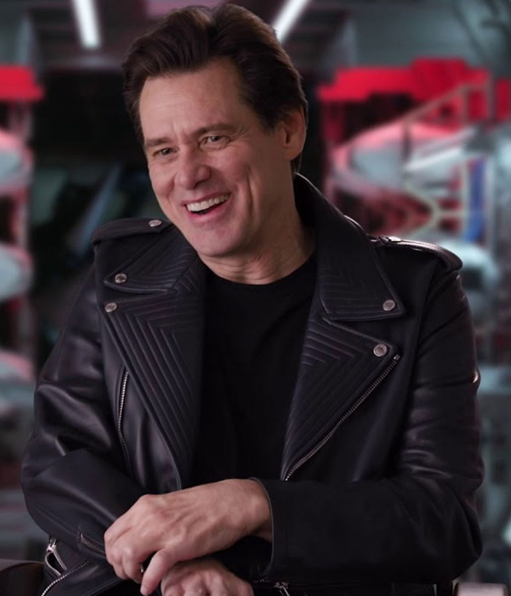 Sonic The Hedgehog 2 Jim Carrey Black Leather Jacket