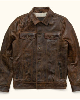 Driggs Full-Button Leather Jacket