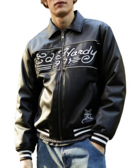 Ed Hardy 1971 Leather Jacket