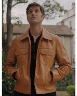 Emily in Paris Season 3 Lucas Bravo Leather Jacket