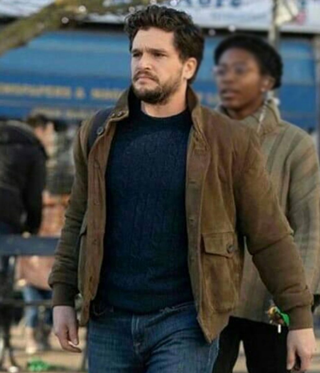 Kit Harington Eternals Suede Bomber Jacket - Image 2