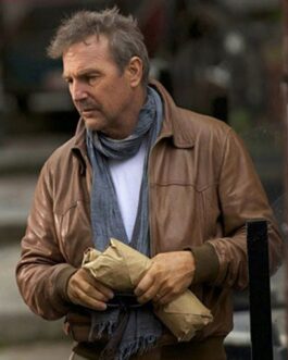 Bomber Kevin Costner 3 Days To Kill Leather Jacket