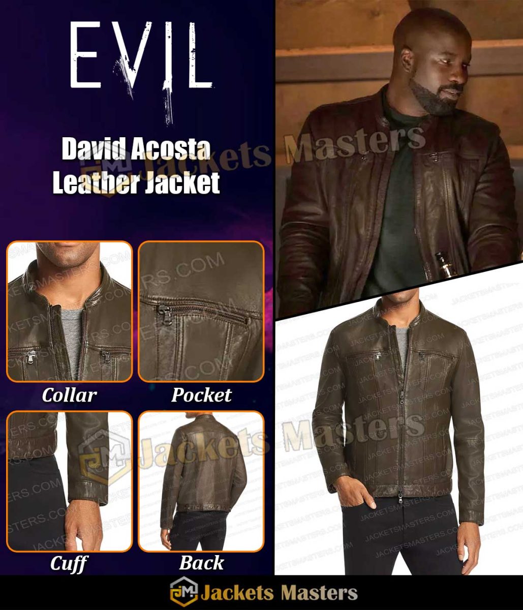 Evil Season 2 Mike Colter Brown Leather Jacket - Image 6