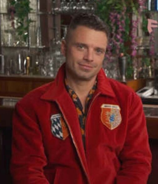 Sebastian Stan Fresh Red Jacket - Image 6
