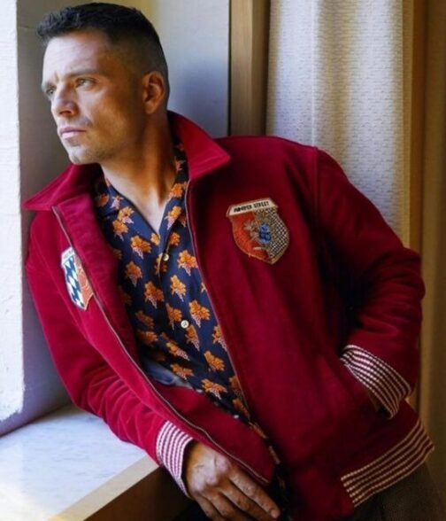 Sebastian Stan Fresh Red Jacket - Image 2