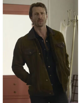 Glen Powell Hit Man Leather Jacket