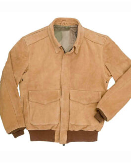 Men’s Gentleman Pilot A-2 Flight Brown Suede Jacket