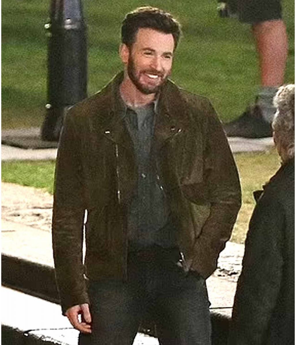 Ghosted Chris Evans Brown Suede Leather Jacket - Image 6