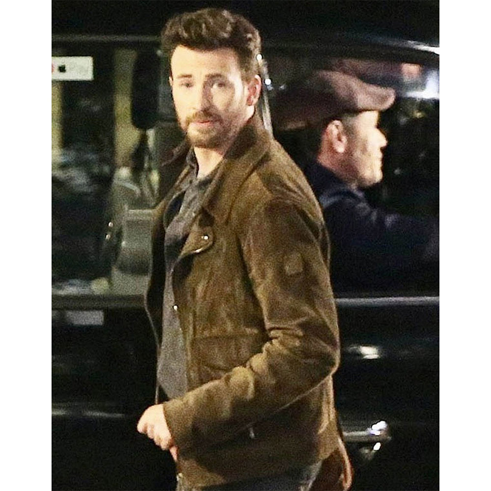 Ghosted Chris Evans Brown Suede Leather Jacket - Image 12