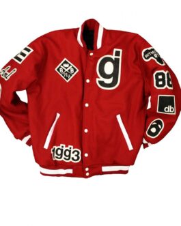 Glassjaw Letterman Red Wool Jacket