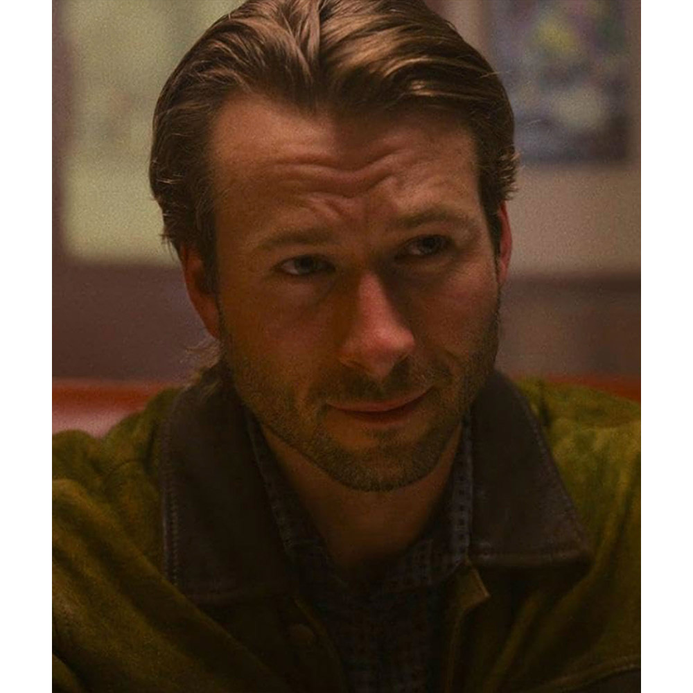 Glen Powell Hit Man Leather Jacket - Image 6