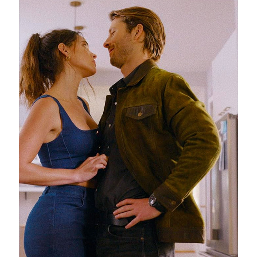 Glen Powell Hit Man Leather Jacket - Image 8