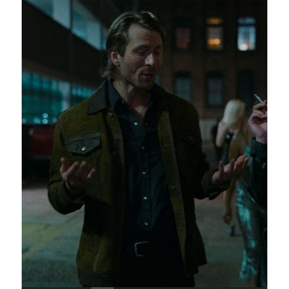 Glen Powell Hit Man Leather Jacket - Image 9