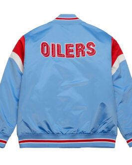 Houston Oilers Heavyweight Satin Jacket