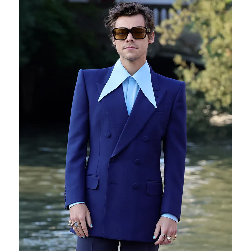 Harry Styles Don’t Worry Darling Blue Blazer - Image 2