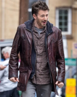 Red One Chris Evans Leather Jacket