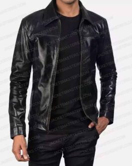 The Accidental Narco Edgar Vittorino Black Leather Jacket