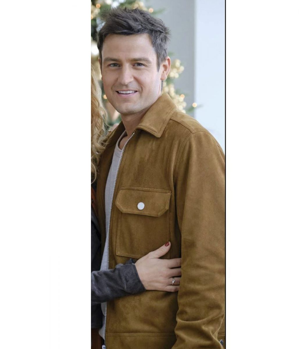 Tyler Hynes An Unexpected Christmas Suede Leather Jacket - Image 3