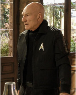 Star Trek Picard Season 2 Patrick Stewart Black Padded Jacket