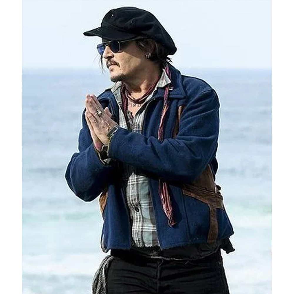 Johnny Depp Blue Wool Jacket - Image 2