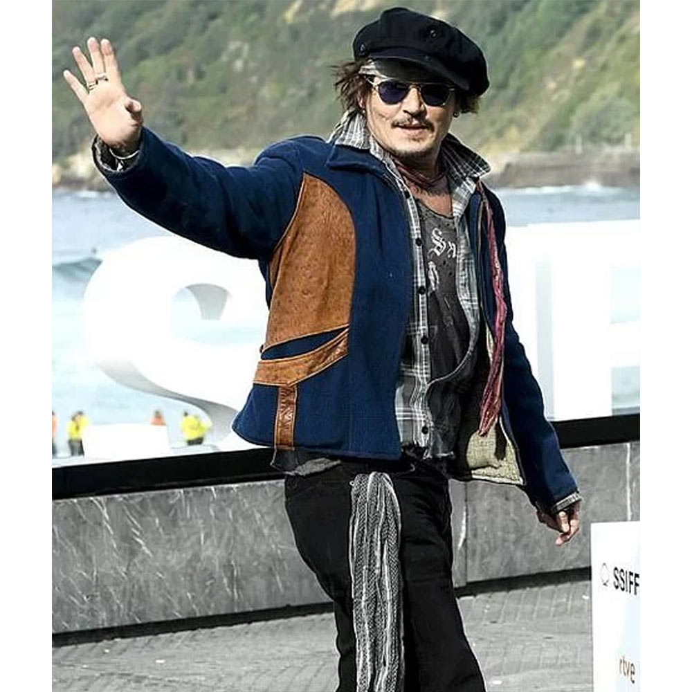 Johnny Depp Blue Wool Jacket - Image 3