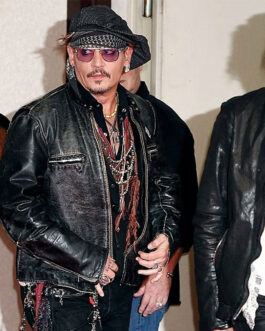 Johnny Depp Distressed Brown Leather Jacket