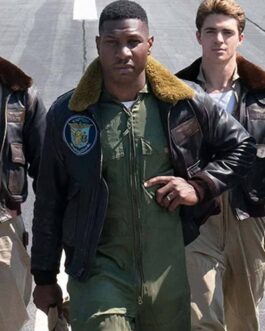 Devotion Jonathan Majors Bomber Leather Jacket