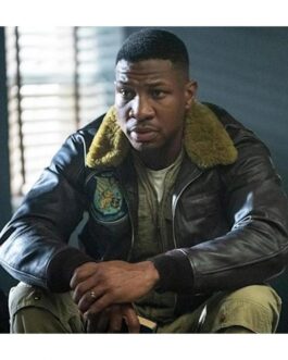 Devotion Jonathan Majors Bomber Leather Jacket