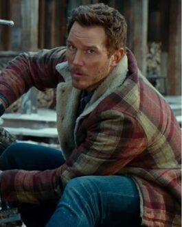Owen Grady Jurassic World Dominion Shearling Plaid Jacket