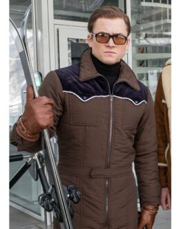 Golden Circle Kingsman Taron Egerton Brown Jacket