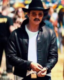 Pedro Pascal Kingsman The Golden Circle Brown Leather Jacket